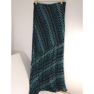 MATTY M Women Rayon Skirt Long Casual Geometric Multicolor Size M USA Made